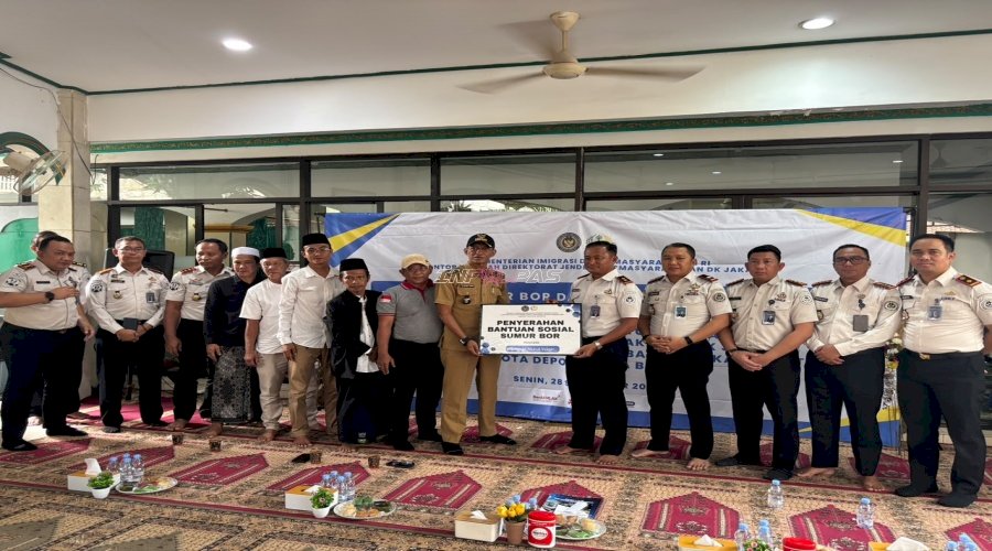 Lapas Kelas I Cipinang bersama UPT Pemasyarakatan DK Jakarta Serahkan Bantuan Sumur Bor di Masjid Nurul Yaqin