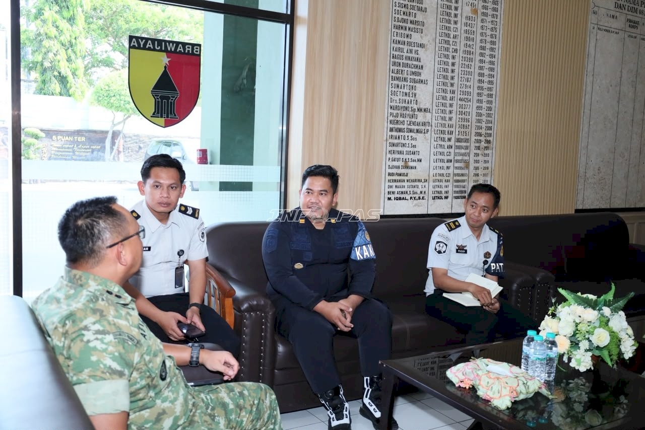 Lapas Mojokerto Silaturahmi ke Kodim 0815/Mojokerto, Bahas Penguatan Keamanan