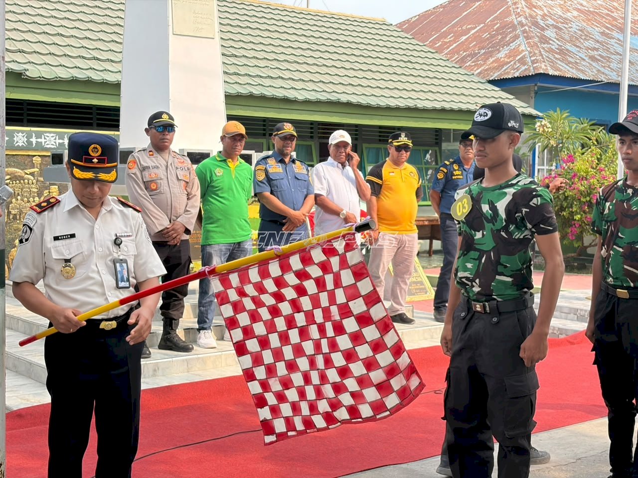 Lapas Geser Unjuk Soliditas di Lomba Gerak Jalan HUT Ke-81 TNI