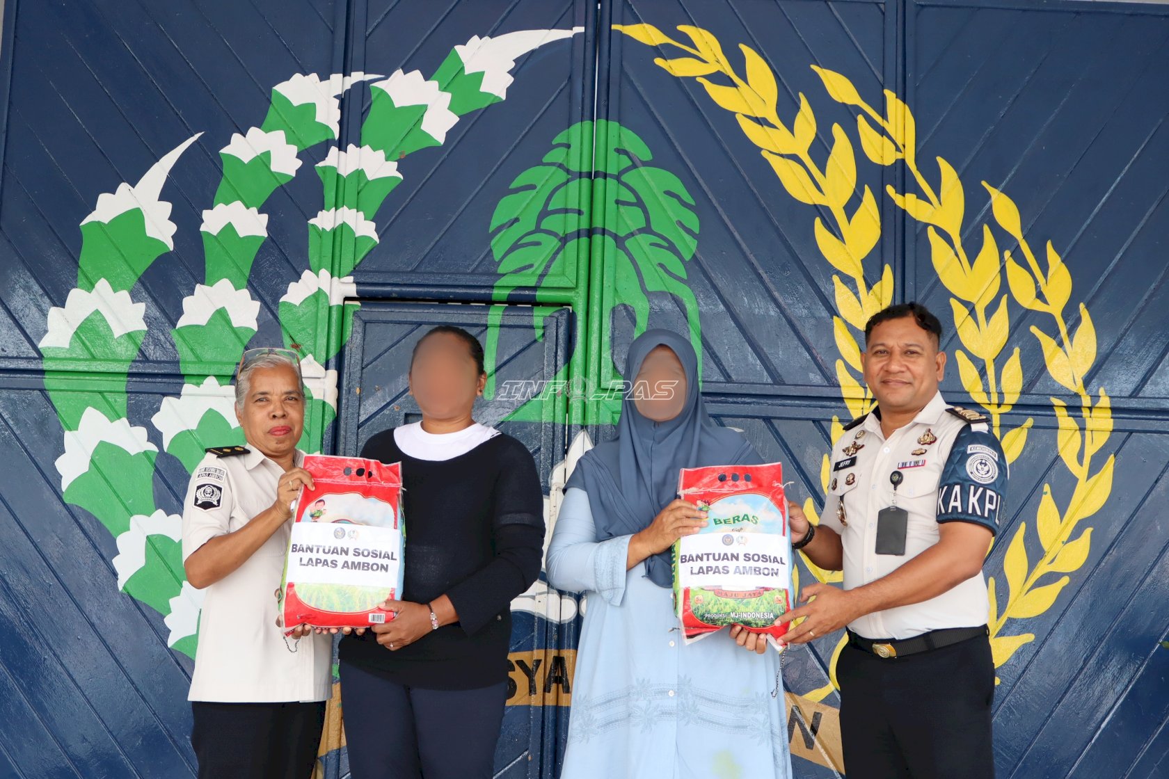 Peduli Warga Sekitar, Lapas Ambon Salurkan Bantuan Sembako