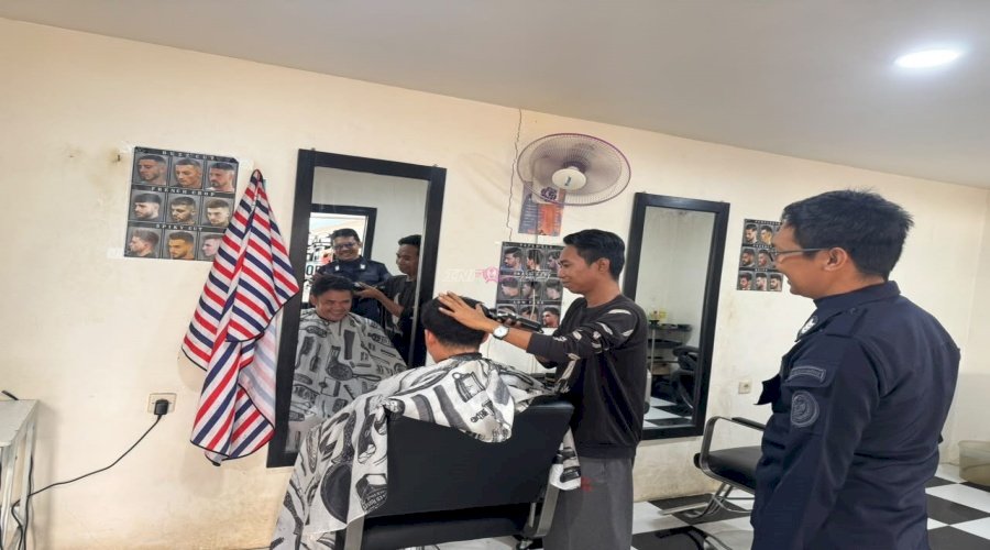 Barbershop Laskarin Dukung Warga Binaan Lapas Narkotika Karang Intan Tampil Rapi dan Jaga Kebersihan Diri