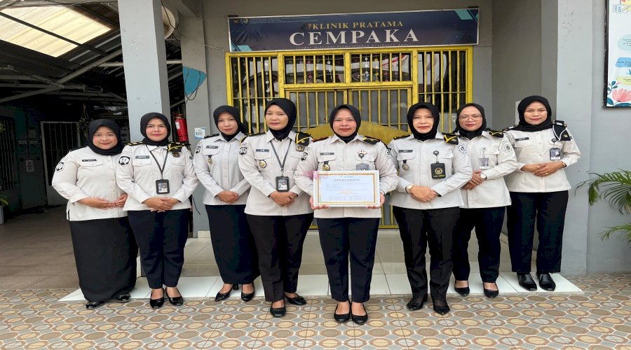 Klinik Cempaka Lapas Perempuan Pangkalpinang Raih Akreditasi Predikat Madya