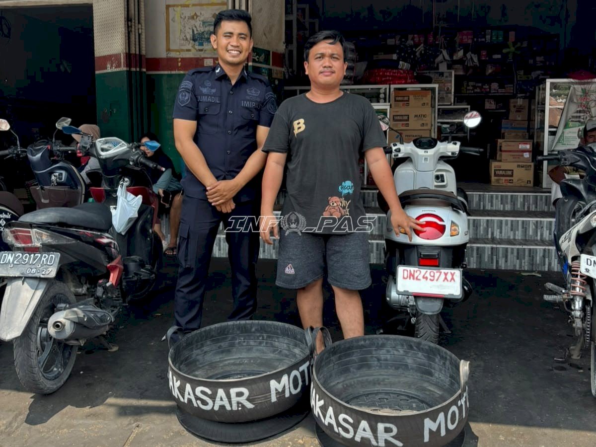 Karya Warga Binaan Lapas Luwuk Diminati Masyarakat, Tong Sampah Ban Bekas Dibeli Bengkel