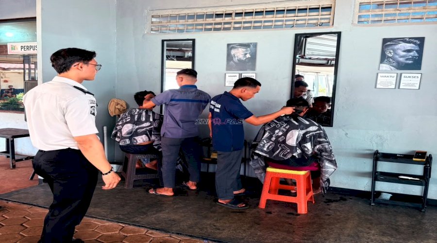 Barbershop Warga Binaan Rutan Pelaihari Jadi Ruang Tumbuh Menuju Kemandirian