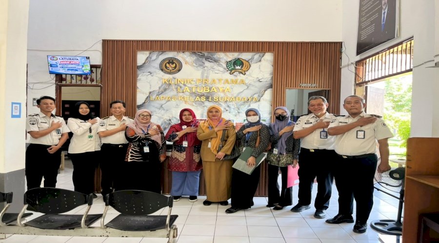 Pastikan Layanan Kesehatan Warga Binaan Berkualitas, Klinik Pratama Lapas Surabaya Jalani Rekredensialing