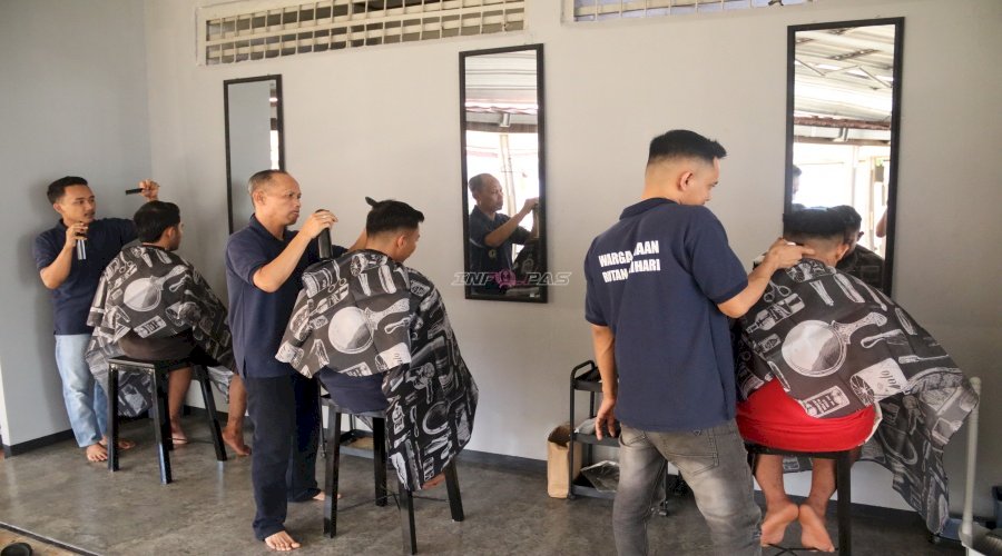 Asah Keterampilan, Rutan Pelaihari Dorong Warga Binaan Siap Mandiri lewat Pembinaan Barbershop