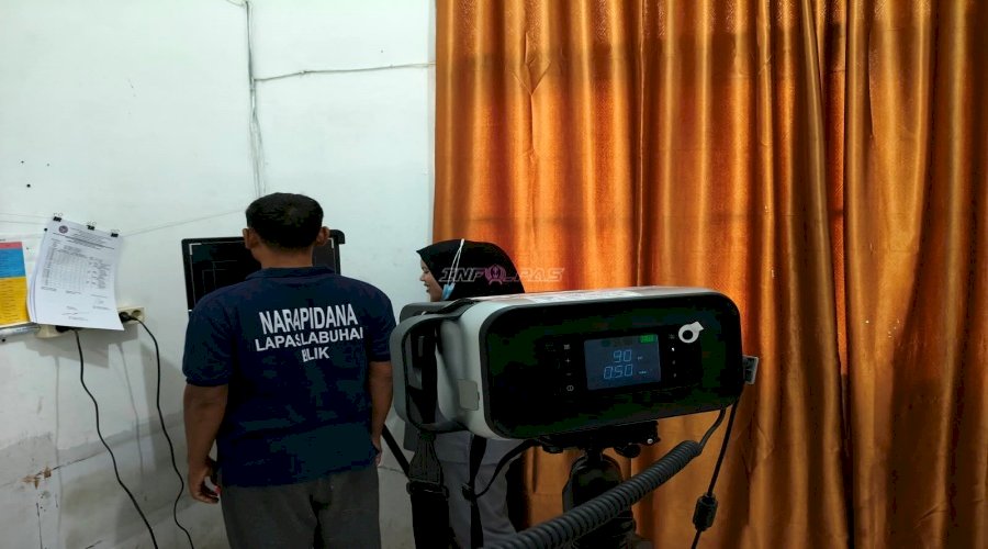 Lapas Labuhan Bilik bersama Puskesmas Labuhan Bilik Gelar ACF TBC dengan Metode Chest X-Ray
