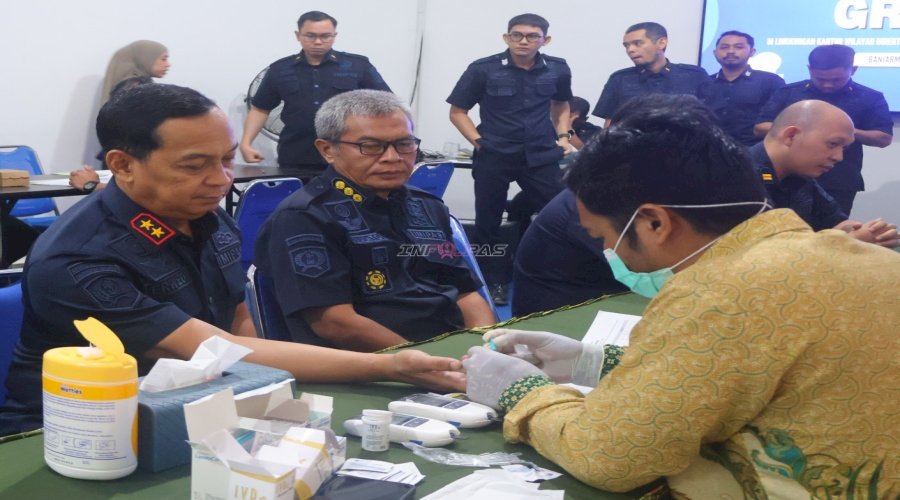 Kanwil Ditjenpas Kalsel Jaga Kesehatan Pegawai lewat Cek Kesehatan Gratis