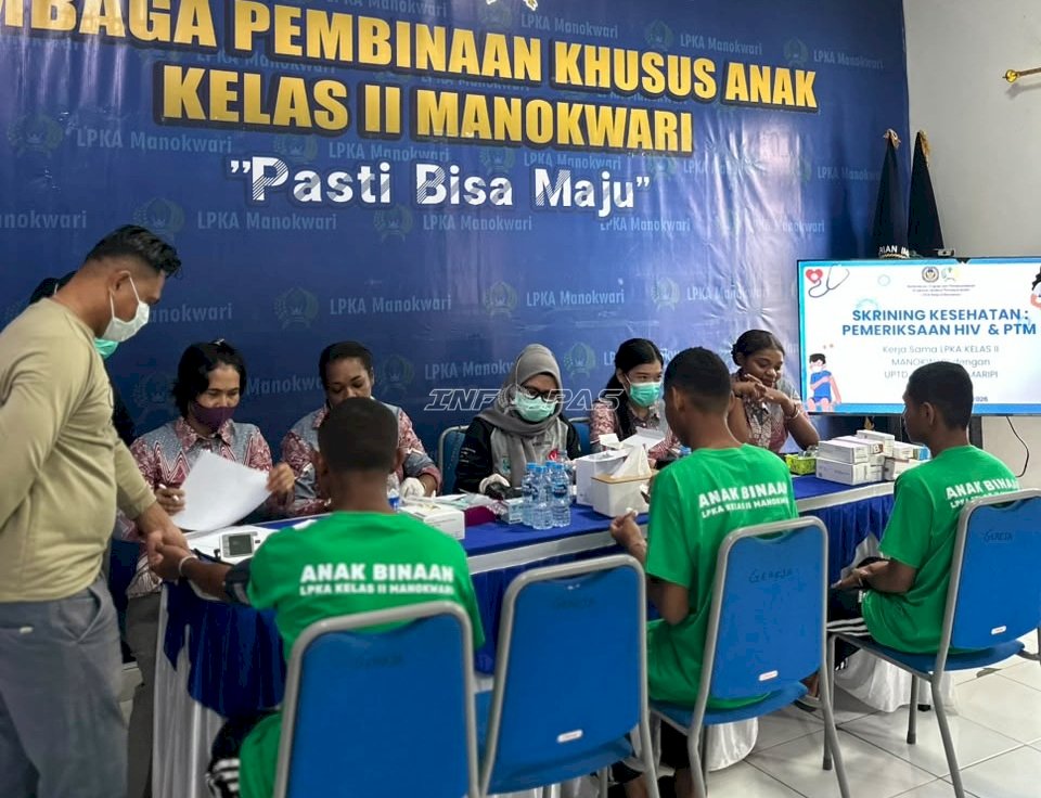 LPKA Manokwari Gandeng Puskesmas Maripi Skrining Kesehatan Petugas, Anak Binaan, dan Tahanan