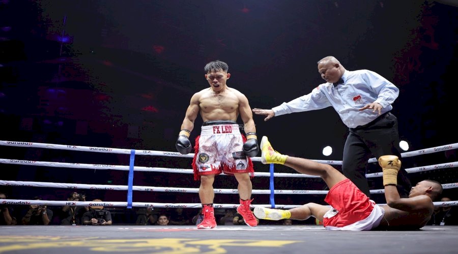 Buktikan Prestasi di Atas Ring, Petugas LPKA Sungai Raya Menang KO di Debut Profesional