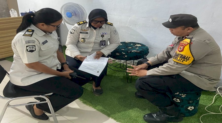 Lapas Perempuan Ambon Terima Patroli Sambang Bhabinkamtibmas Polsek Baguala