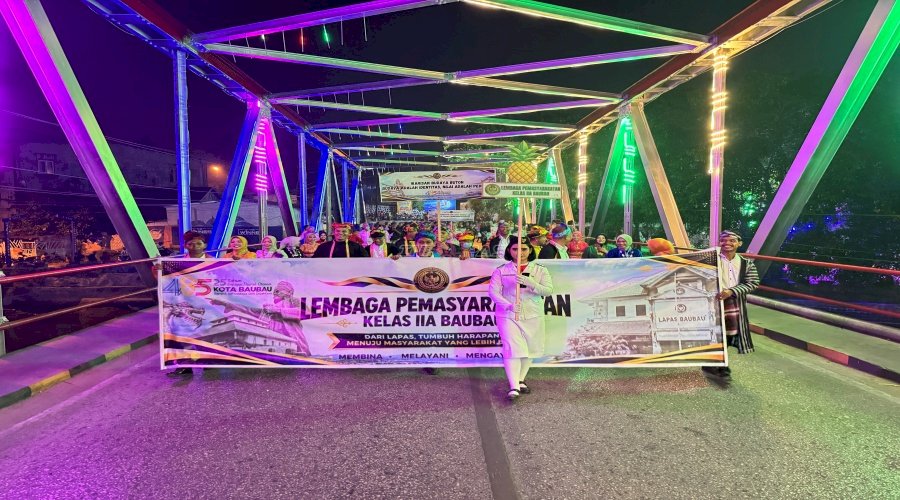 Lapas Baubau Meriahkan Karnaval Budaya Hari Jadi Ke-485 Baubau 