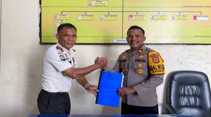 Perkuat Sinergi Pengamanan, Lapas Bandanaira Sepakati PKS dengan Polsek dan Posal Banda