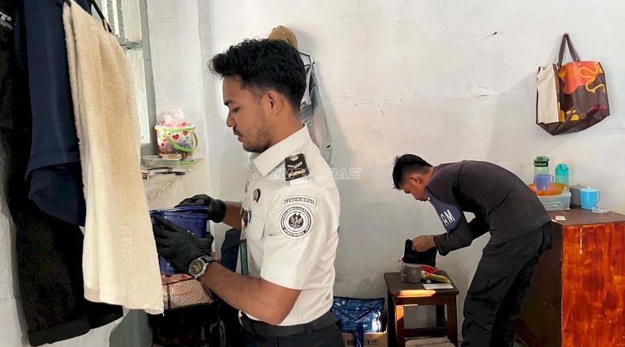Tegas Lawan Halinar, Lapas Bandanaira Sisir Blok Hunian 
