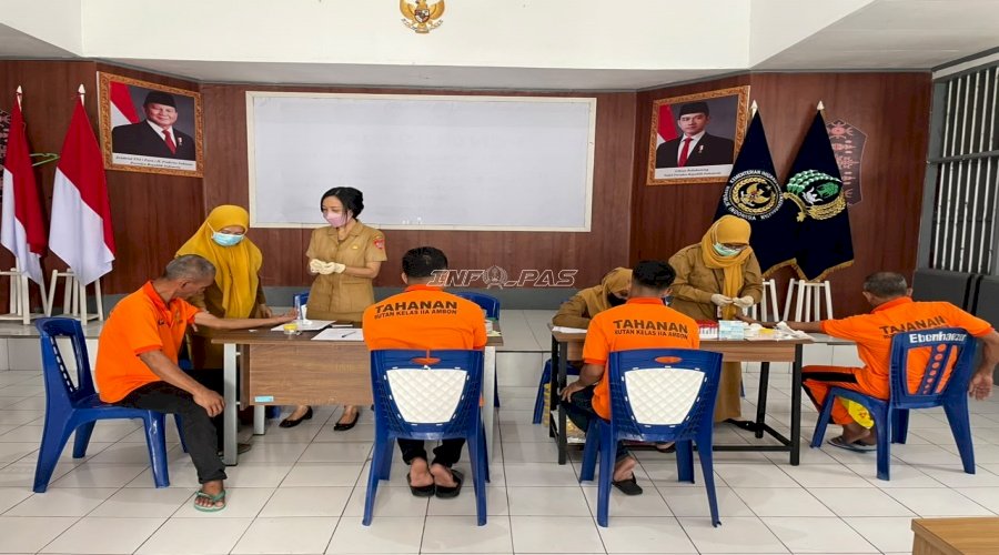 Deteksi Dini TBC, Rutan Ambon Gandeng Puskesmas Nania Periksa Kesehatan Tahanan dan Warga Binaan