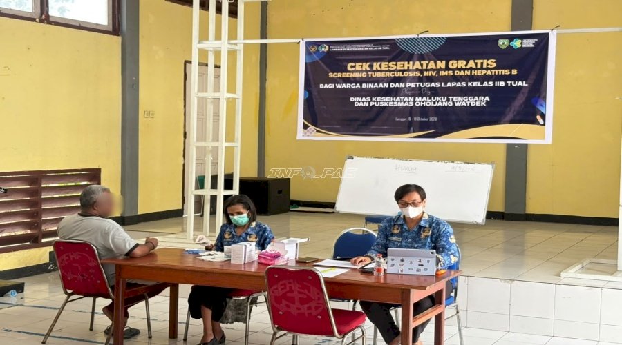 Cegah TBC dan HIV-AIDS, Lapas Tual Fasilitasi Pemeriksaan Kesehatan Gratis bagi Warga Binaan