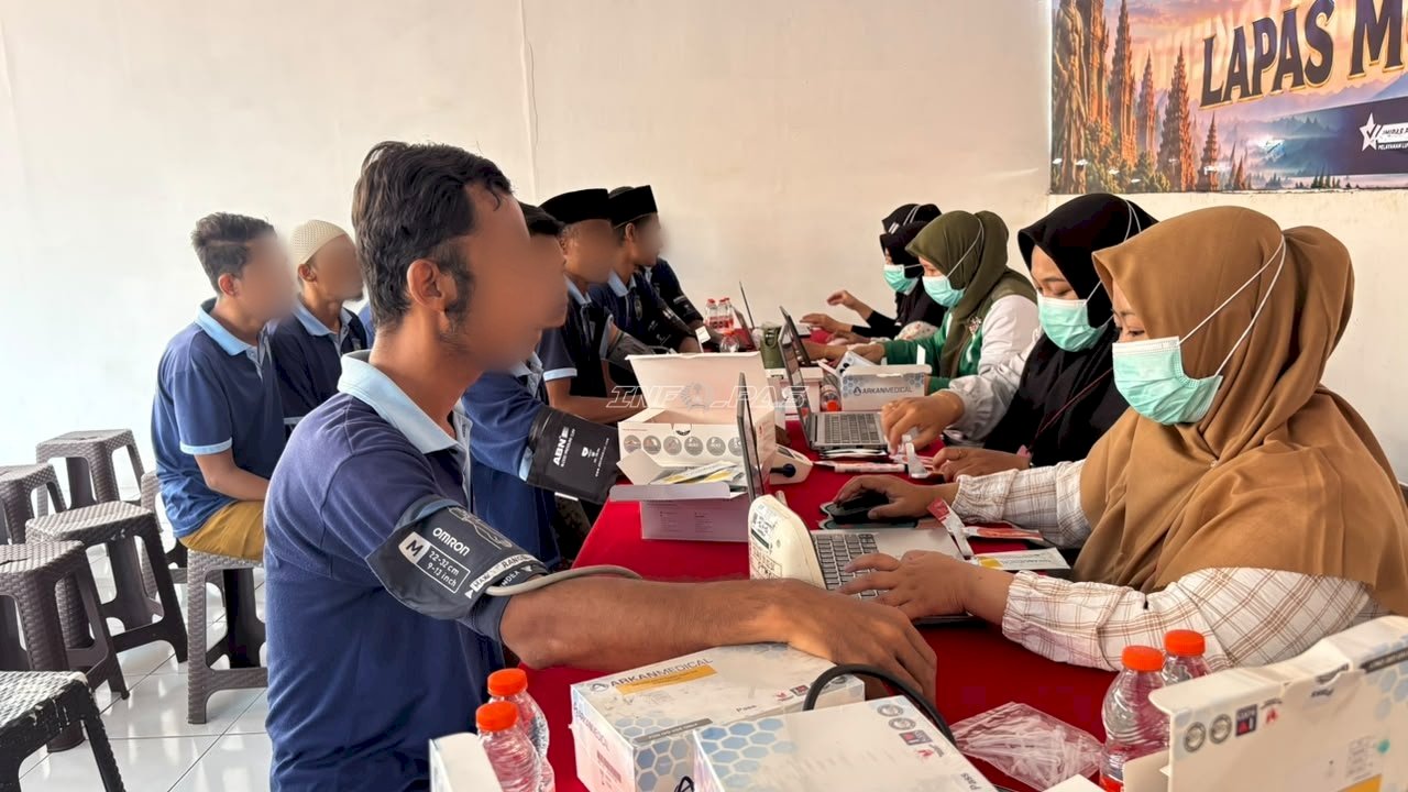 Lapas Mojokerto Gelar CKG dan Mobile VCT bagi 155 Warga Binaan