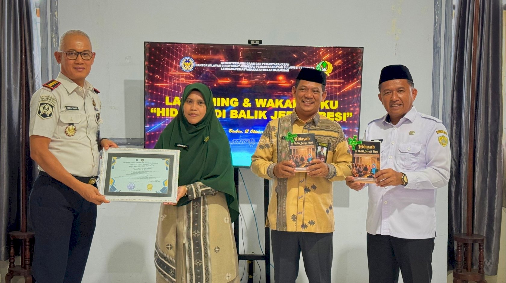Lapas Baubau dan Kemenag Perkuat Pembinaan Keagamaan Lewat Peluncuran Buku dan Wakaf Al-Qur’an