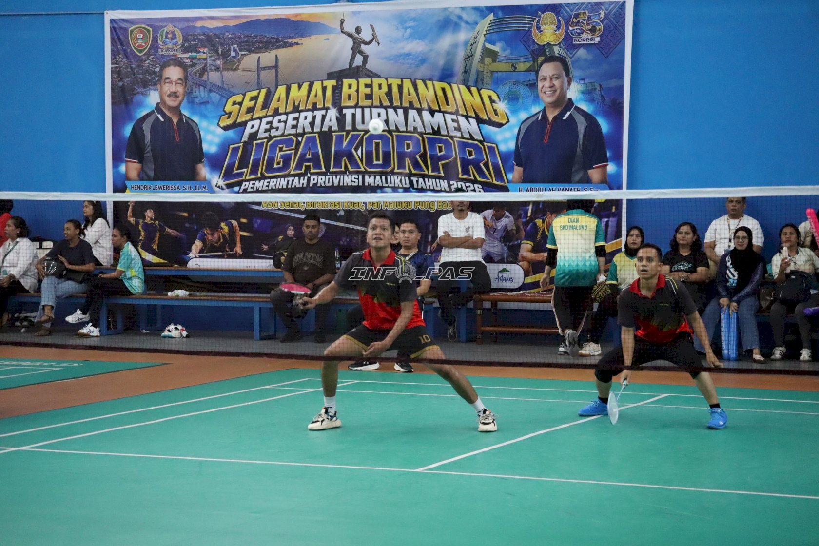 Tampil Gemilang, Ganda Putra Lapas Ambon Melaju ke Babak 16 Besar Liga Korpri Maluku 2026