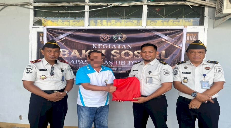 Wujud Kepedulian dan Kemanusiaan, Lapas Tolitoli Salurkan Bansos kepada Warga Binaan
