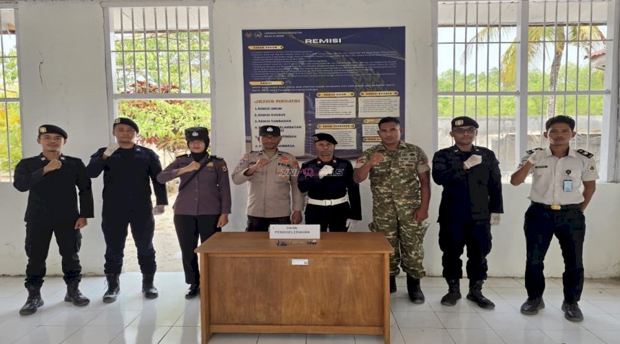 Lapas Geser dan TNI-Polri Gelar Razia Gabungan Cegah Gangguan Kamtib