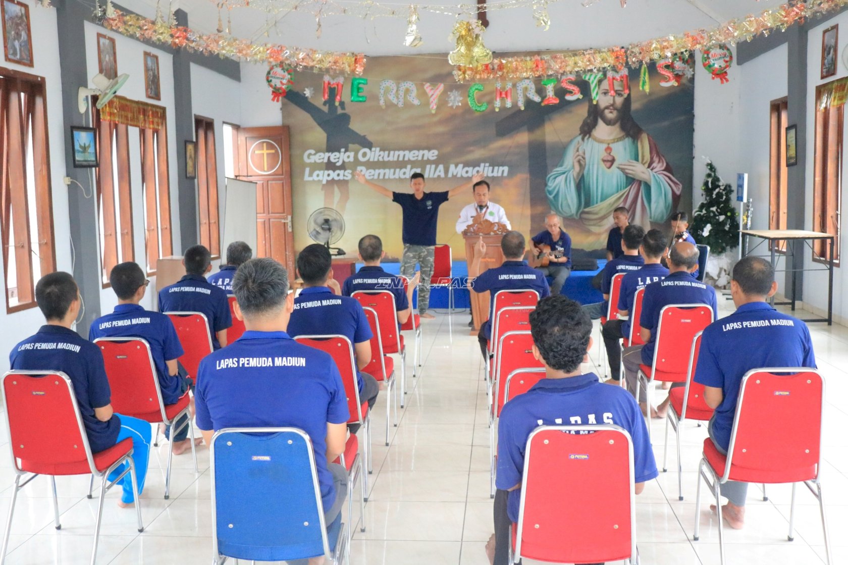 Gandeng Kemenag Kota Madiun, Lapas Pemuda Madiun Gelar Pembinaan Rohani Kristen dan Katolik