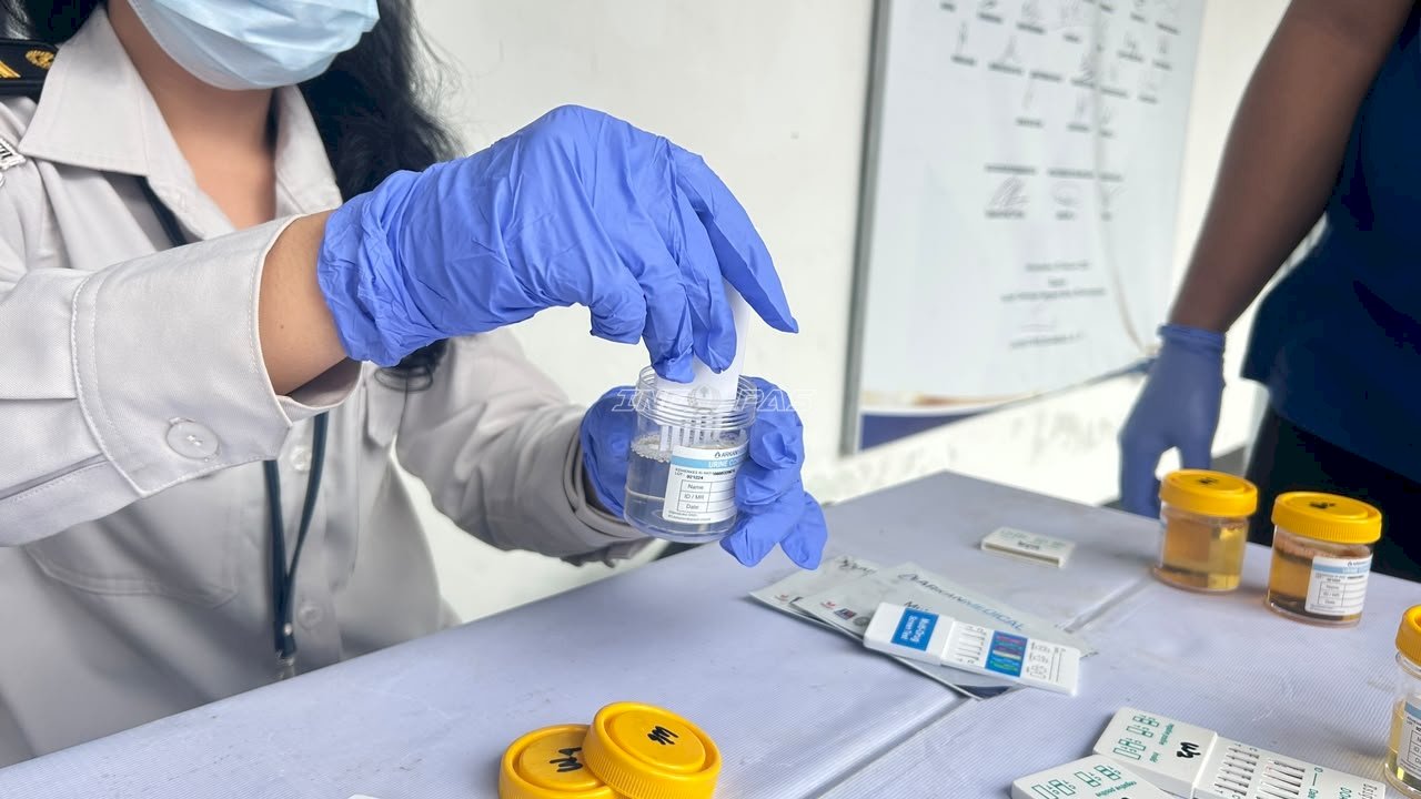 Rutan Marabahan Gelar Tes Urine Acak terhadap Petugas dan Warga Binaan