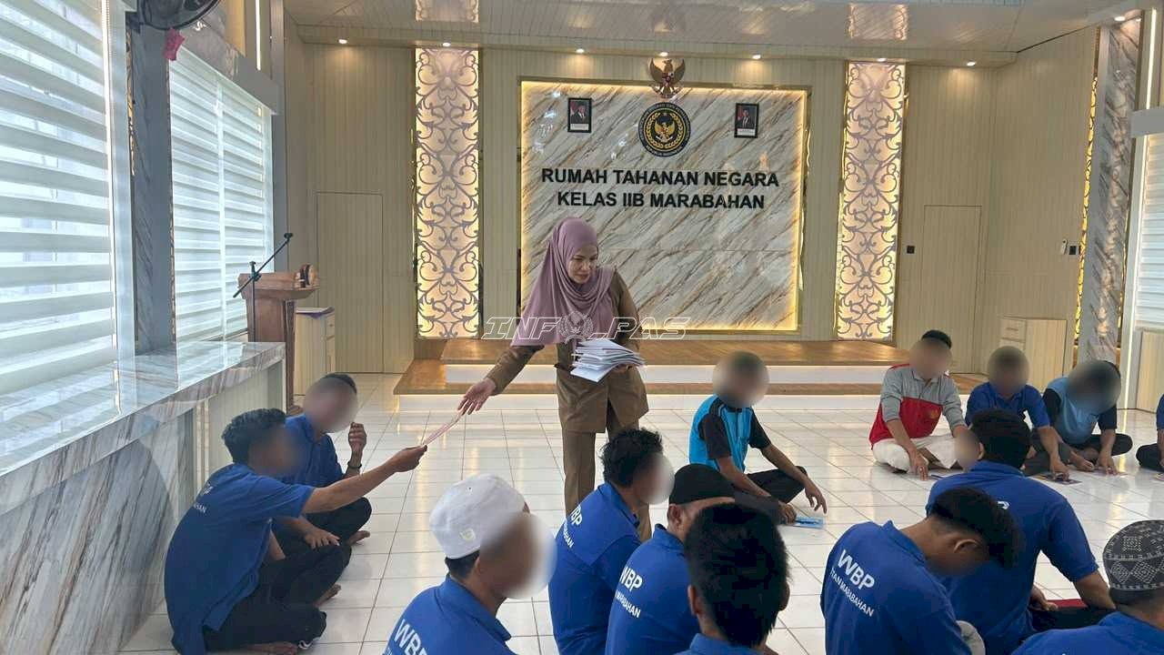 Asah Kemampuan Berbahasa, Rutan Marabahan Gandeng SPNF SKB Batola Ajak Warga Binaan Berkarya lewat Puisi