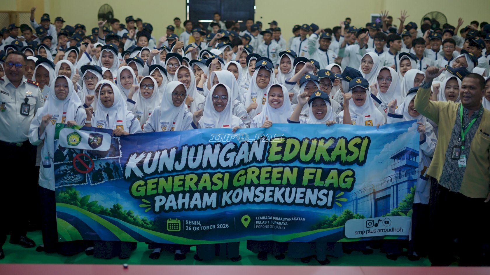 Lapas Surabaya Terima Kunjungan Edukasi 285 Siswa SMP Plus Arroudhoh