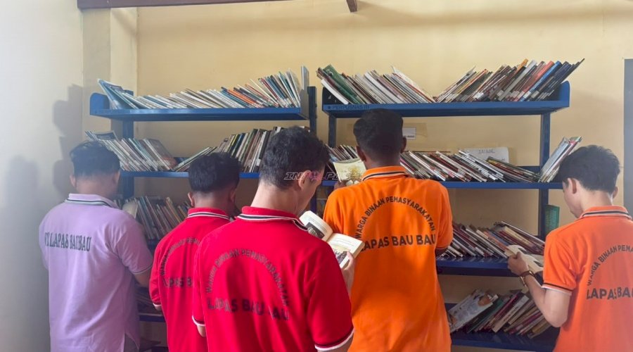 Lapas Baubau Dukung Pemenuhan Hak Warga Binaan atas Bahan Bacaan