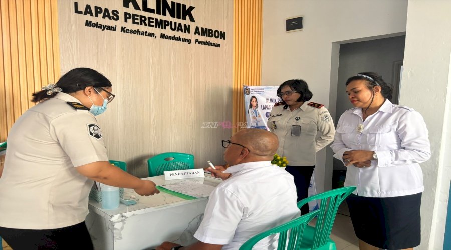 Tingkatkan Kualitas Fasilitas Klinik Pratama, Lapas Perempuan Ambon Jalani Pengawasan Dinkes Kota Ambon