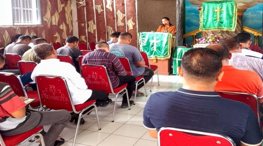 Rutan Ambon Gelar Ibadah Gereja Oikumene bersama Kemenag Kota Ambon