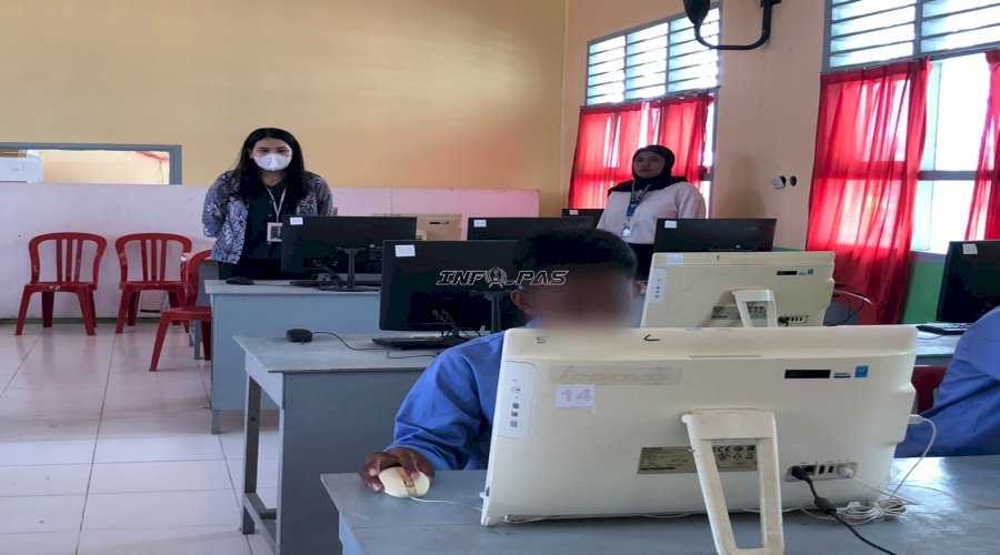 Dukung Hak Pendidikan Anak Binaan, Bapas Luwuk Dampingi Ujian TKA di SMK Komputer Luwuk