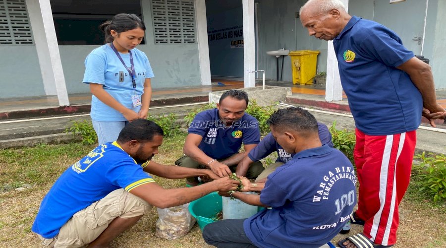 Manfaatkan Limbah Dapur, Rutan Masohi Apresiasi Inovasi Peserta Magang dalam Pengolahan Pupuk Organik