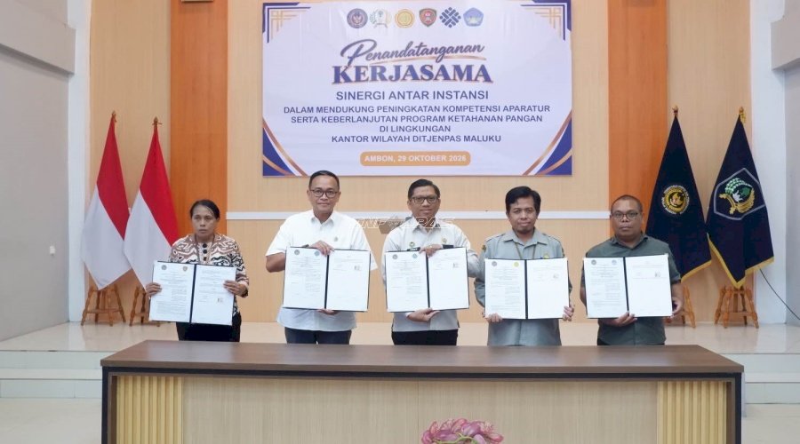 Kanwil Ditjenpas Maluku Wujudkan Pemasyarakatan Produktif lewat PKS Lintas Sektor