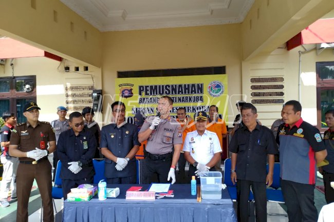 Perwakilan Lapas Muara Teweh Hadiri Pemusnahan Barang Bukti Narkoba