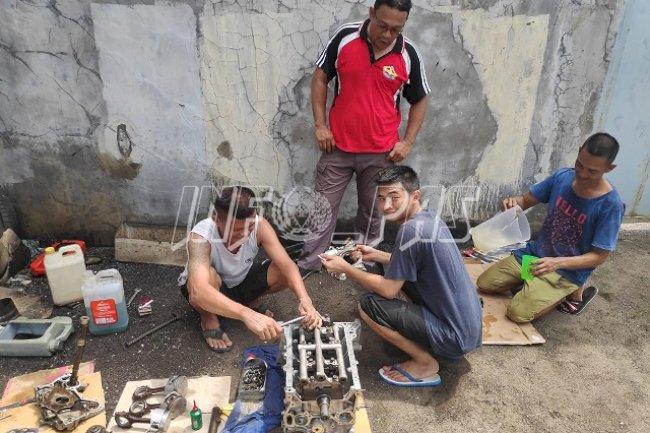 Narapidana Rutan Tamiang Layang Salurkan Keahlian Mekanik