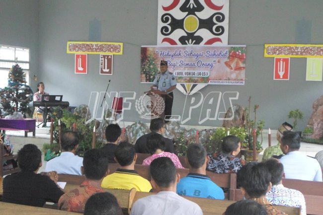 WBP Beribadah Bersama Panitia Perayaan Natal se-Kota Kuala Kapuas