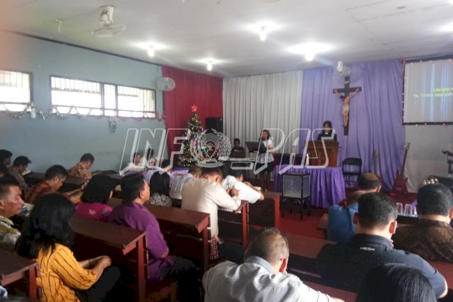 WBP Lapas Palangka Raya Beribadah Minggu Bersama Ibadah Adventus