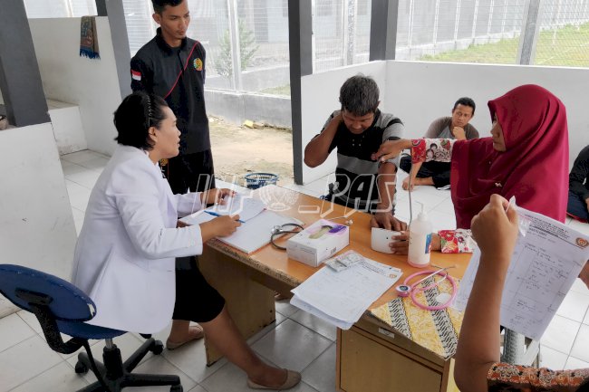 Gandeng Dinkes, WBP Lapas Sukamara Rutin Jalani Pemeriksaan Kesehatan