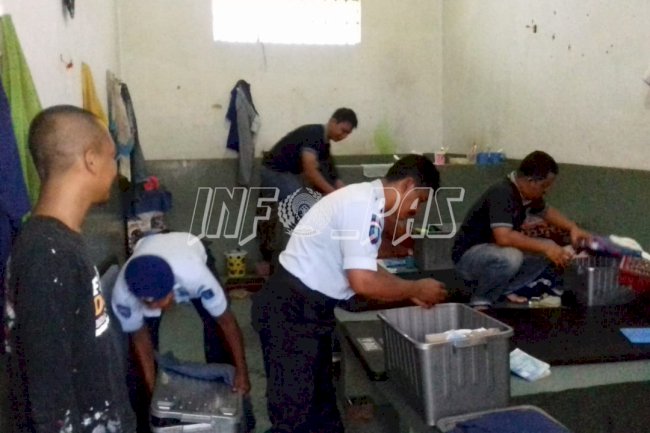 Rutan Bantul Gandeng Pihak Kepolisian Razia Kamar Hunian WBP