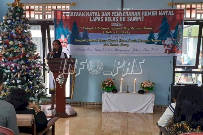 WBP Kristiani Lapas Sampit Rayakan Natal Bersama Keluarga