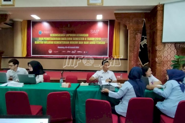 Perwakilan Bapas Pati Ikuti Rekonsiliasi Laporan Keuangan Tahun 2019 Kanwil Jateng