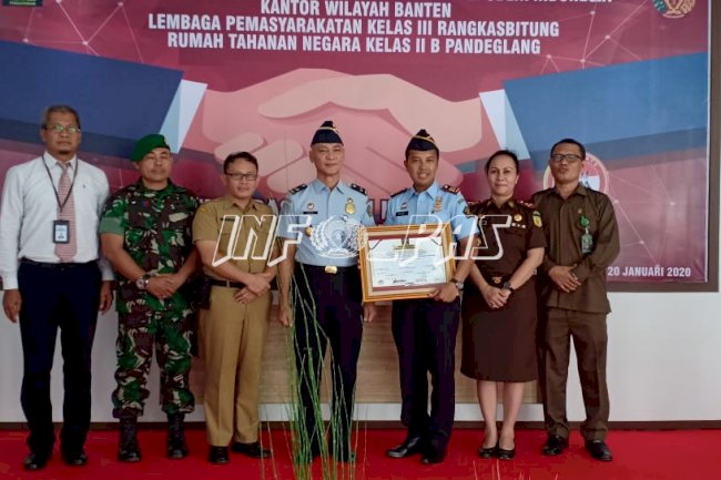 Jajaran Lapas Rangkasbitung Deklarasikan Janji Kinerja 2020 di Hadapan Forkopimda Lebak