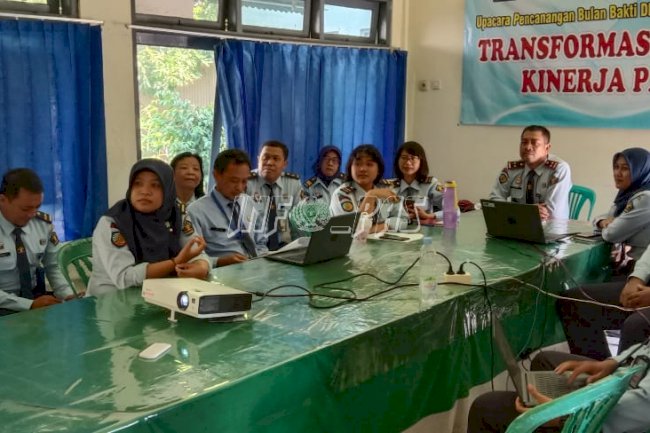 Jajaran Bapas Pati Ikuti Teleconference  Deklarasi Resolusi Pemasyarakatan Tahun 2020 Untuk Bapas & LPKA 