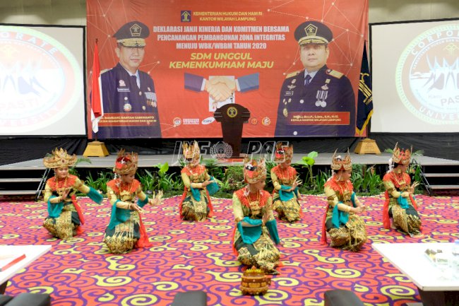 WBP LPP Lampung Manari Anggun Di Hadapan Sekjen Kemenkumham RI