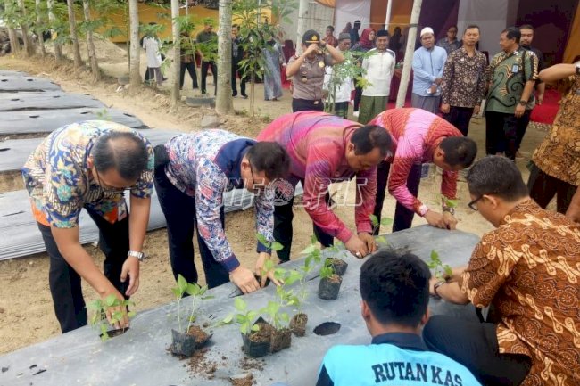 Lapas Rangkasbitung Ajak Forkopimda & Mitra Kerja Tanam Bibit Komoditas Unggulan