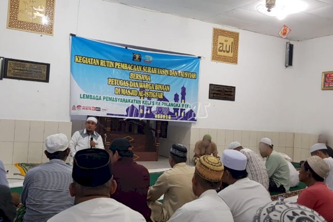 Kamis Malam, Petugas & WBP Lapas Palangka Raya Rutin Pengajian
