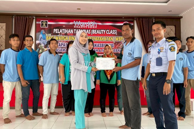 20 WBP Lapas Rangkasbitung Raih Sertifikat Pelatihan Dari Wardah