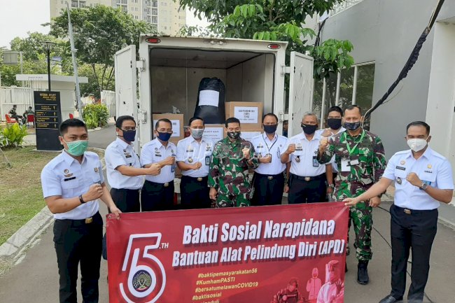 Galeri: Bakti Sosial Narapidana Sumbangkan APD & Bantuan Ketahanan Pangan